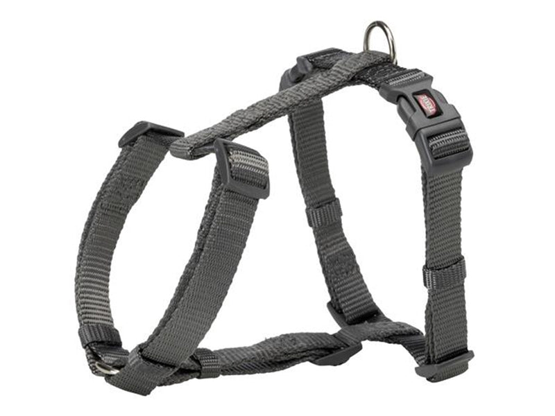 Trixie Premium H-harness XS–S: 30–44 cm/10 mm graphite