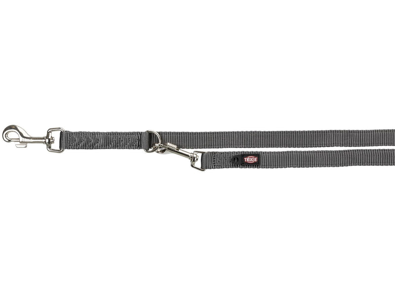 Trixie Premium adjustable lead M–L: 2.00 m/20 mm graphite