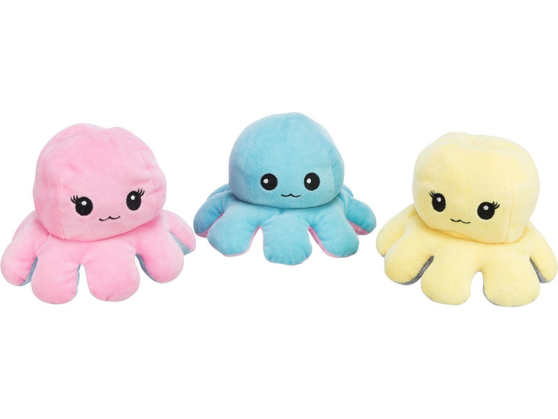 Trixie Reversible octopus plush 19 cm assorted colours