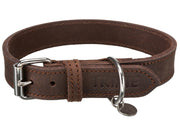 Trixie Rustic fat leather collar L–XL: 57–66 cm/30 mm dark brown
