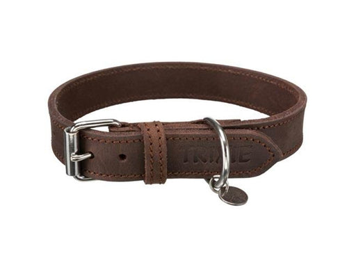 Trixie Rustic fatleather collar M: 37–44 cm/25 mm dark brown