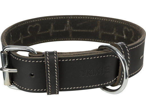 Trixie Rustic fatleather lead Heartbeat M: 38–47 cm/40 mm black