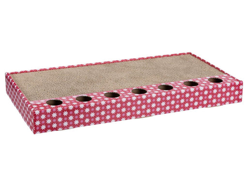 Trixie Scratching cardboard with balls catnip 48 × 5 × 25 cm pink