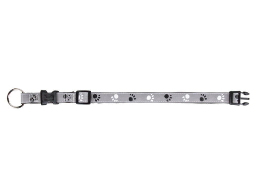 Trixie Silver Reflect collar XS–S: 22–35 cm/15 mm black/silver grey