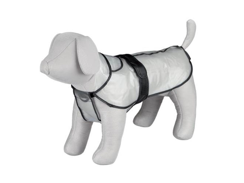 Trixie Tarbes raincoat M: 46 cm transparent/black piping