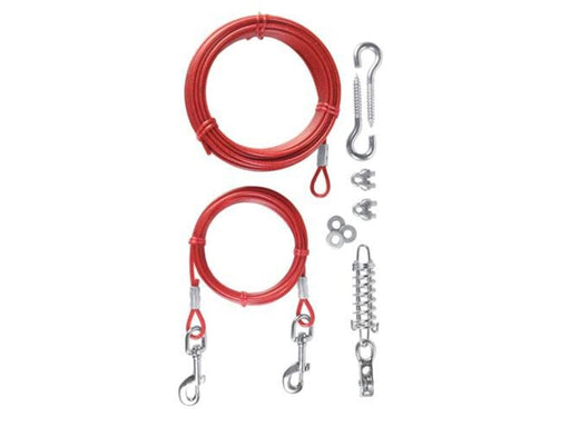 Trixie Tie out cable with pulley 15 m red