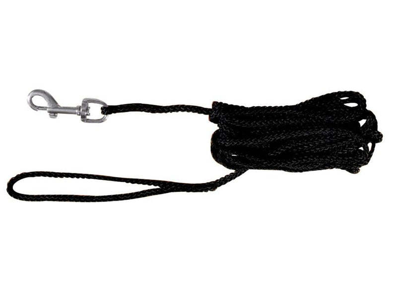 Trixie Tracking leash round S–M: 15 m/ø 5 mm black