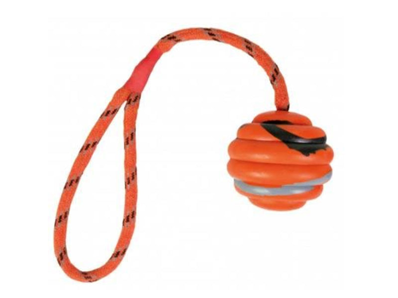 Trixie Wavy Ball on a Rope for Dogs ø 6/30 cm orange