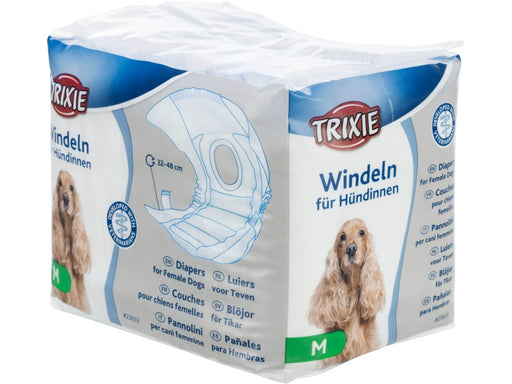 Trixie Windeln für Hündinnen Größe M Taillenumfang 32-48cm (12-Pack)