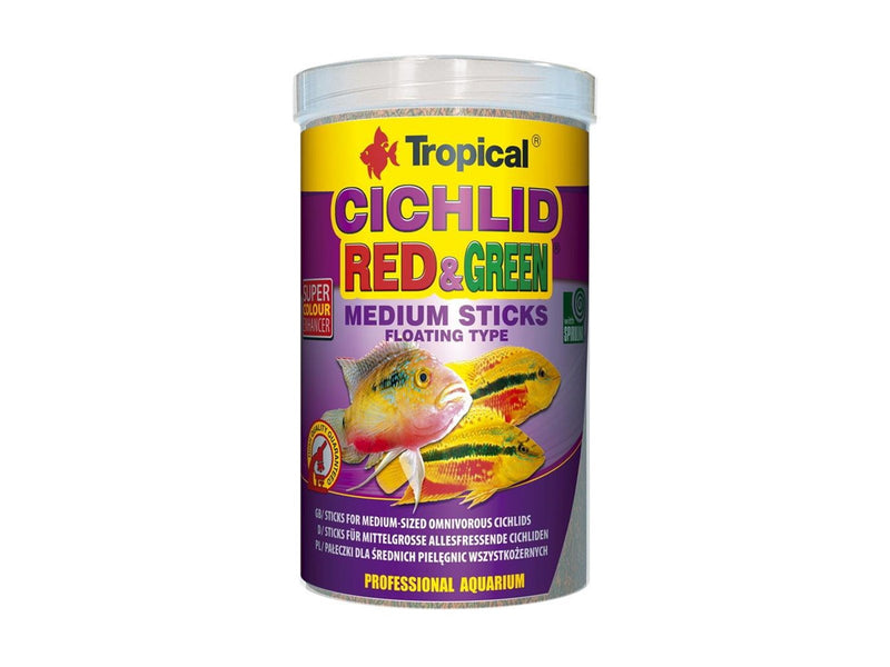 Tropical Cichlid Red&Green  Medium Sticks 1000 ml. / 360 g
