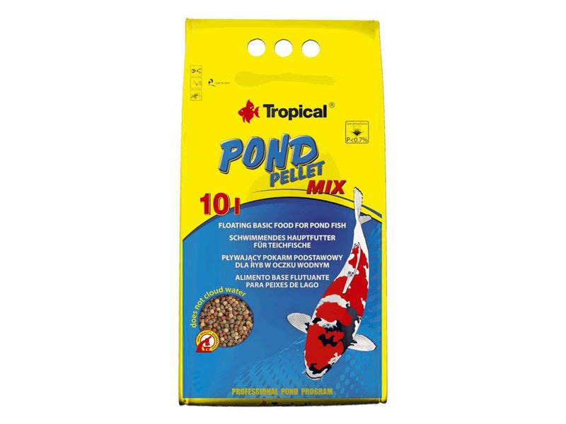 Tropical Koi farve PELLETS Junior S 10 L. / 1300 g. Pose