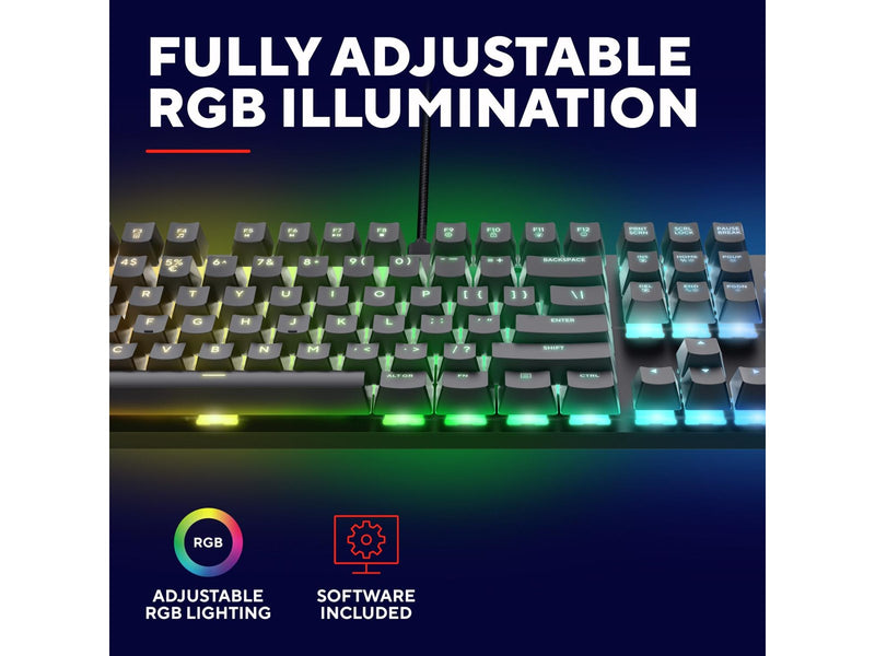 Trust GXT871 Zora Mechanical - Gaming Tastatur - Nordic ISO