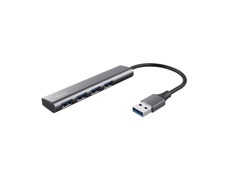 Trust Halyx 4 Port USB 3.2 Gen1 Hub USB-Hubs - 4 - Grau