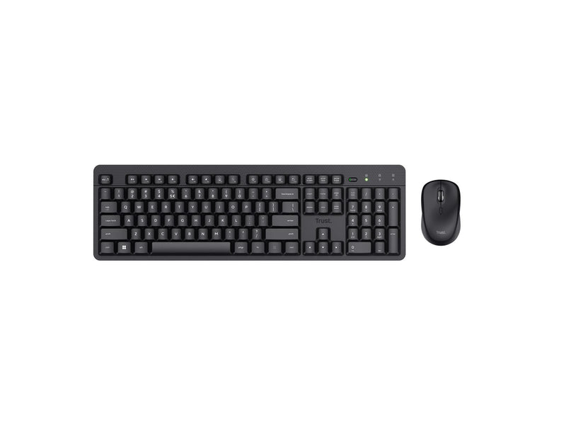 Trust Ody II Silent - Black - Tastatur & Maus Set - Englisch (US) - Schwarz