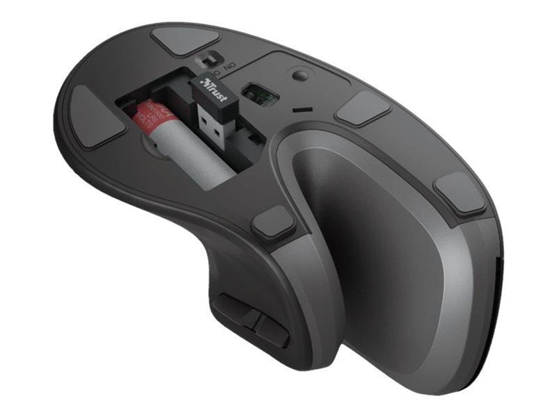 Trust Verro Ergonomic Wireless Mouse - Vertical mouse (Schwarz)