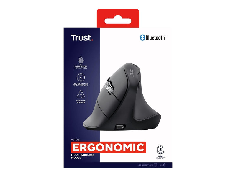 Trust Vyran - Vertical mouse (Schwarz)