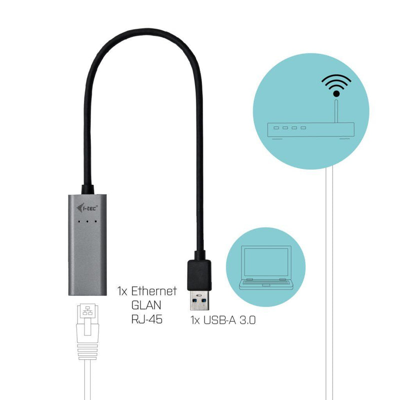 I-TEC USB-A Metal Gigabit Ethernet Adapter