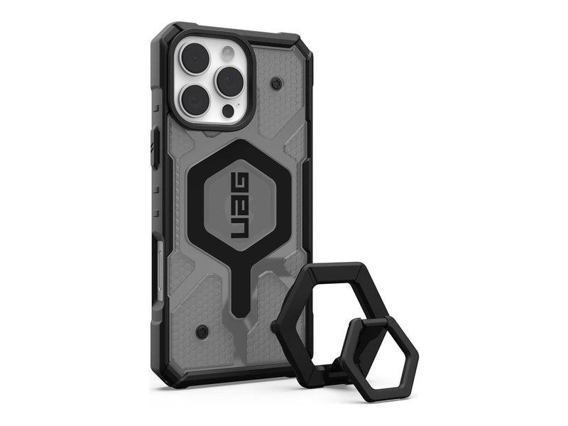 UAG Pathfinder Clear Magsafe Ash/Black Stand - iPhone 16 Pro Max