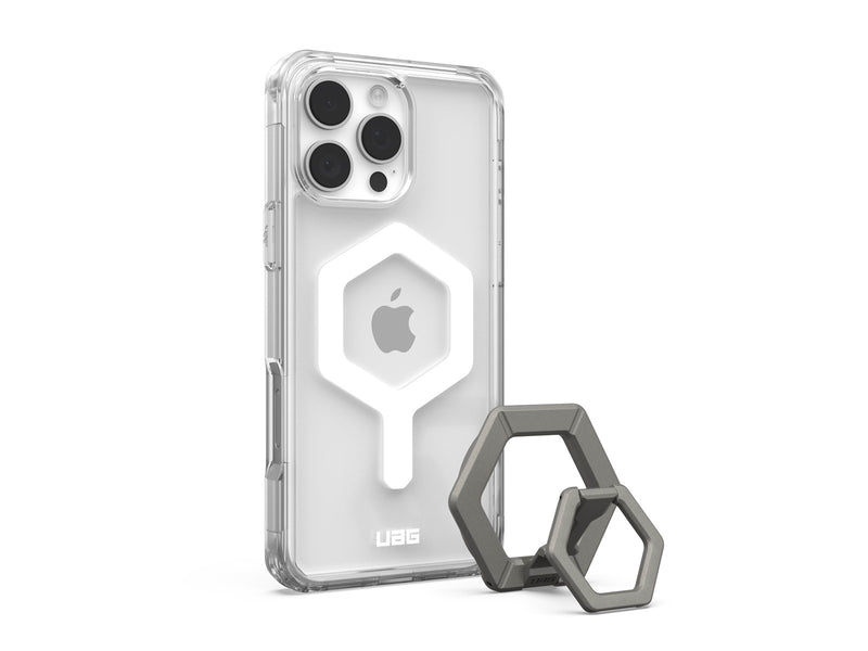 UAG Plyo Magsafe Ice White/Titanium Stand - iPhone 16 Pro Max