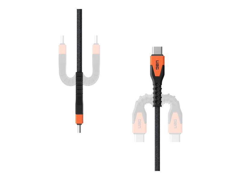 UAG Rugged Kevlar Cable USB-C - USB-C 1.5m black/orange BULK