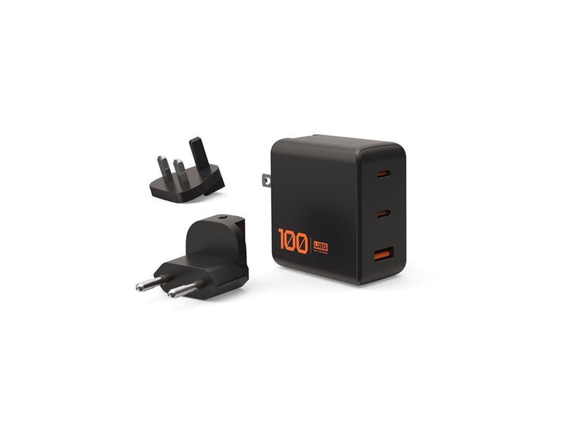 UAG SRGE 100W 3Port 2USB-C - 1USB-A Wall Charger WW Black