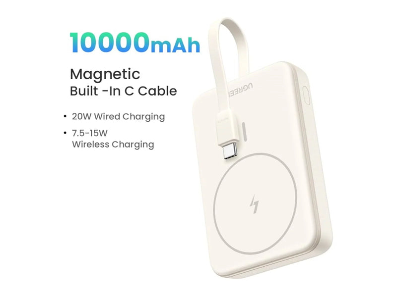 UGREEN 10000mah Magnetic Wireless Power Bank - 10000 mAh