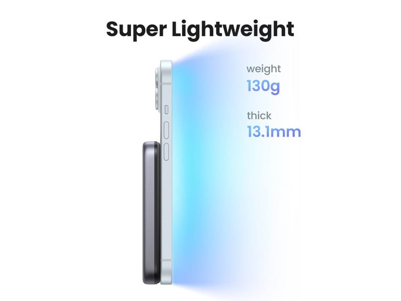 UGREEN 10000mah Magnetic Wireless Power Bank Space Grey - 10000 mAh