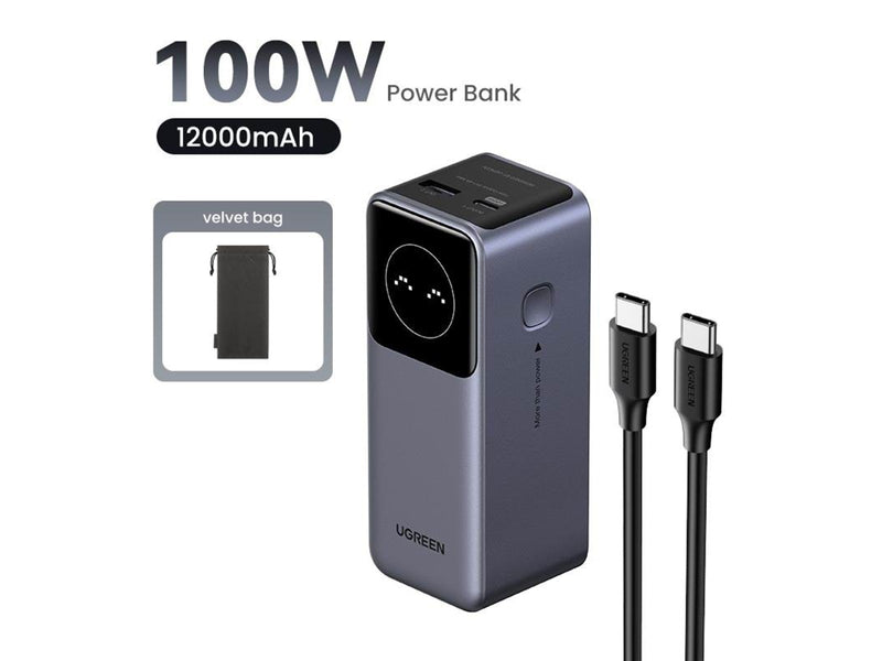 UGREEN 100w Fast Charging Power Bank - 12000 mAh