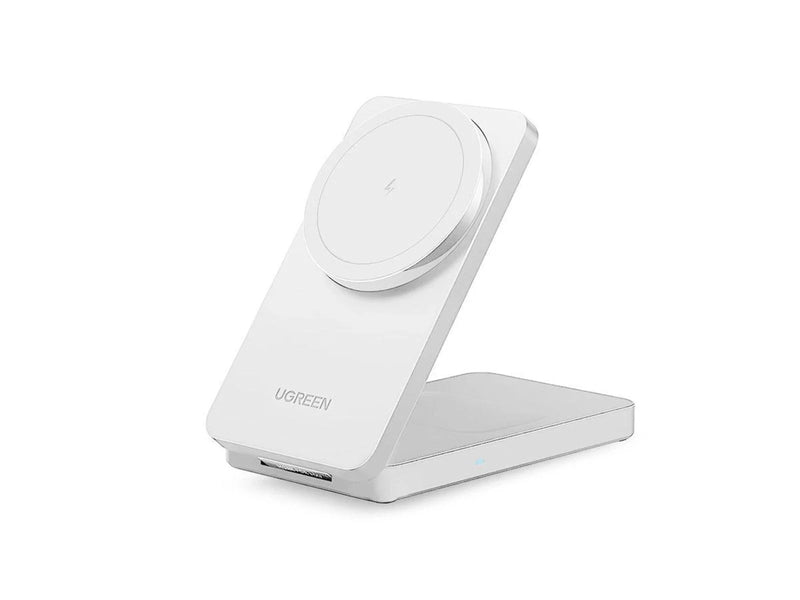 UGREEN 2-In-1 Magnetic Wireless Charger White