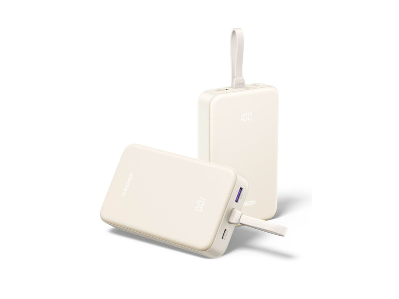 UGREEN 20000mah Power Bank With Built-In Cable - 20000 Ah