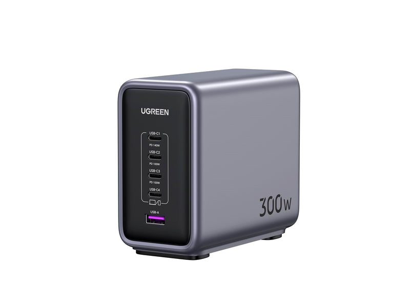 UGREEN 300 W Desktop Fast Charger 1 × USB-A + 4 × USB-C