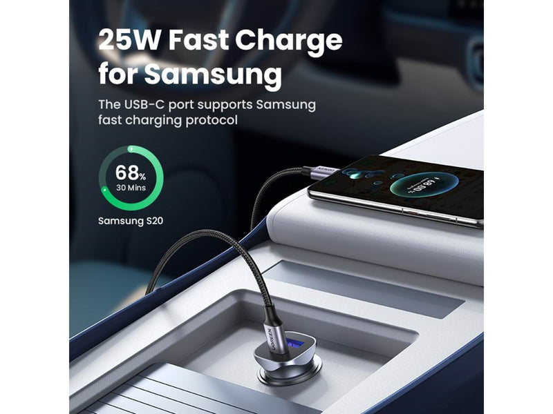 UGREEN 30w A+C Dual-Port Car Charger