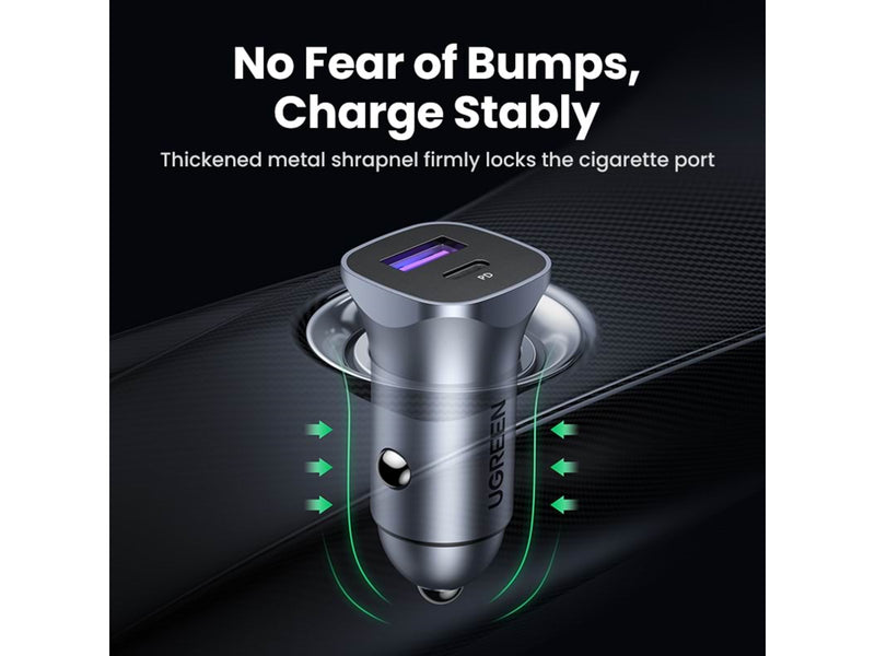 UGREEN 30w A+C Dual-Port Car Charger