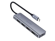 UGREEN 4-in-1 USB C Hub USB-Hubs - USB 3.2 - 4 - silber