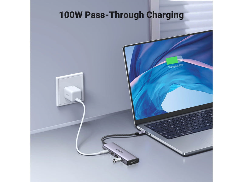 UGREEN 5-in-1 USB-C to 3*USB.3.0+HDMI Hub with USB-C Power Supply