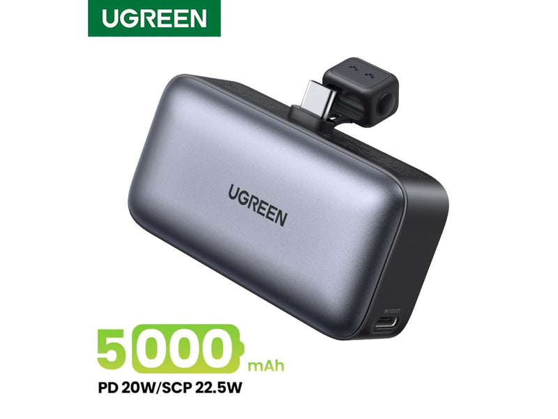 UGREEN 5000mah Power Bank With Built-In Usb-C Connector - 5000 Ah