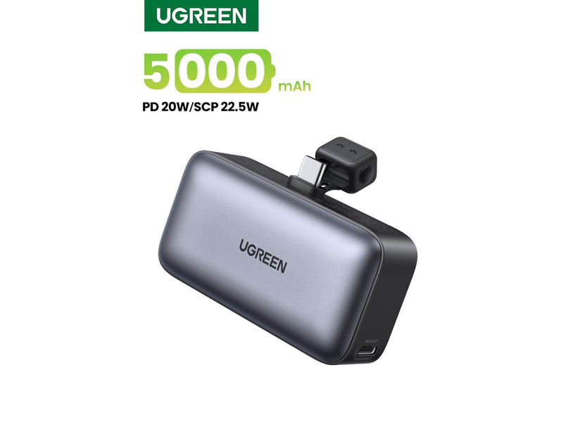 UGREEN 5000mah Power Bank With Built-In Usb-C Connector - 5000 Ah