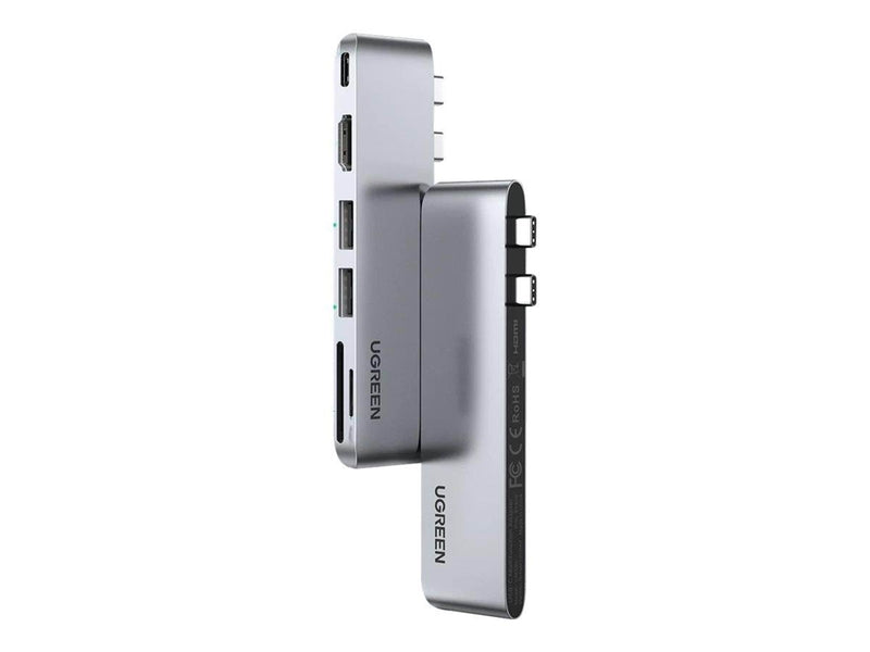 UGREEN 6-in-2 USB C Hub - docking station - USB-C 3.1 Gen 2 / Thunderbolt 3 - HDMI
