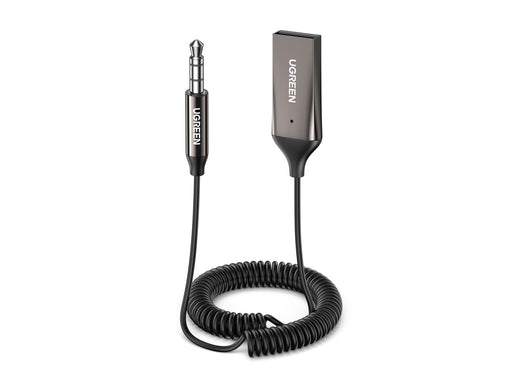 UGREEN Bluetooth Car Receiver Aux With Mic (Space Grey)