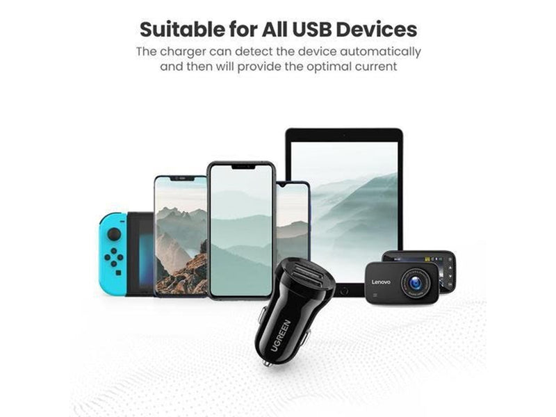 UGREEN Dual USB-A 24W Carcharger