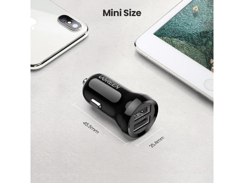 UGREEN Dual USB-A 24W Carcharger