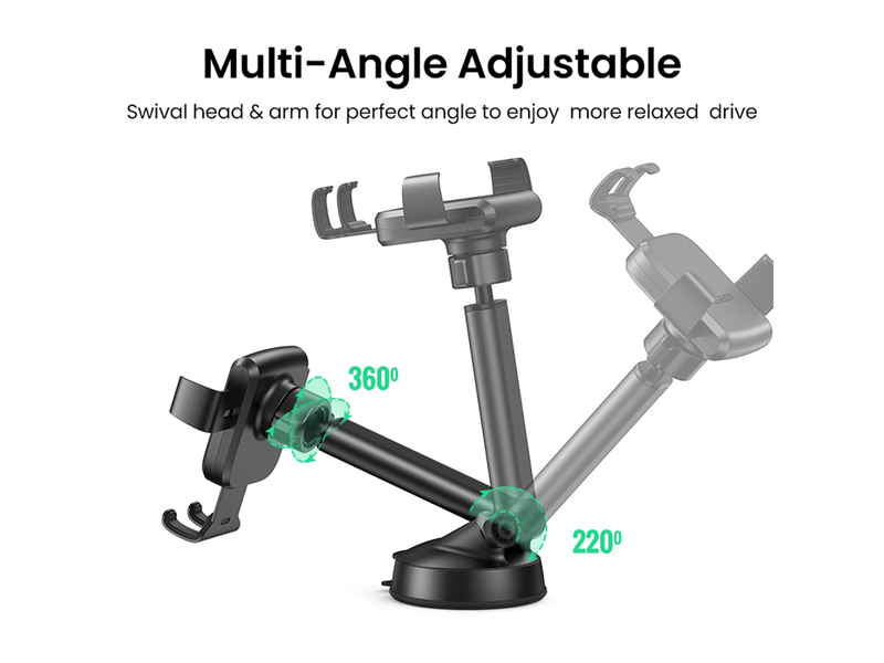 UGREEN Gravity Phone Holder with Suction Cup - Black