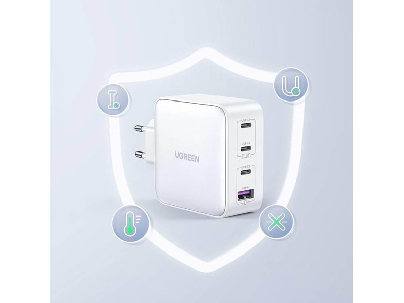 UGREEN Nexode GaN 100W Quad USB Charger - White