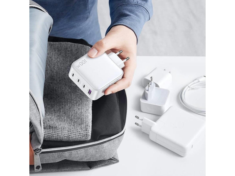 UGREEN Nexode GaN 100W Quad USB Charger - White