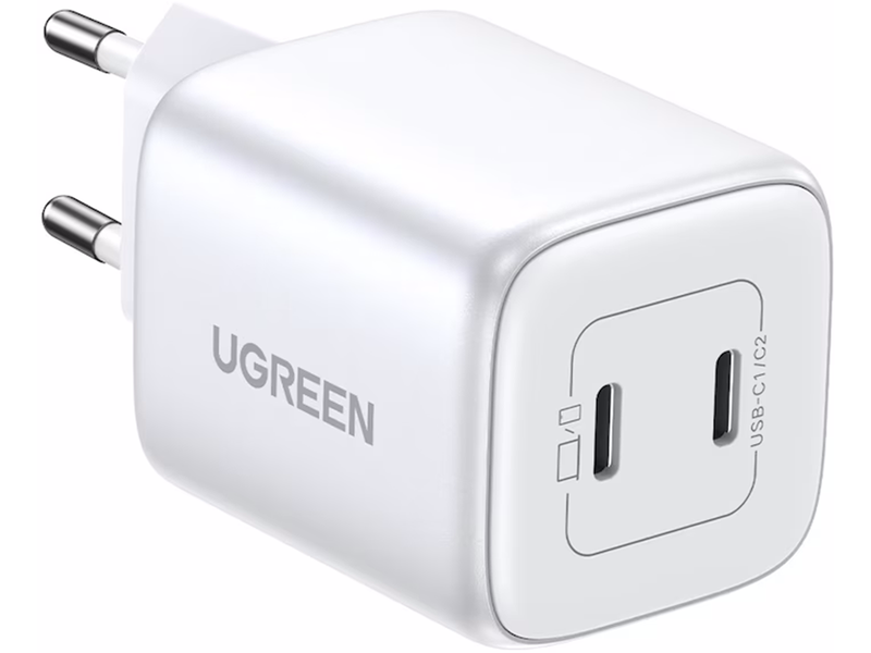 UGREEN Nexode GaN 45W Dual USB-C PD Charger - White