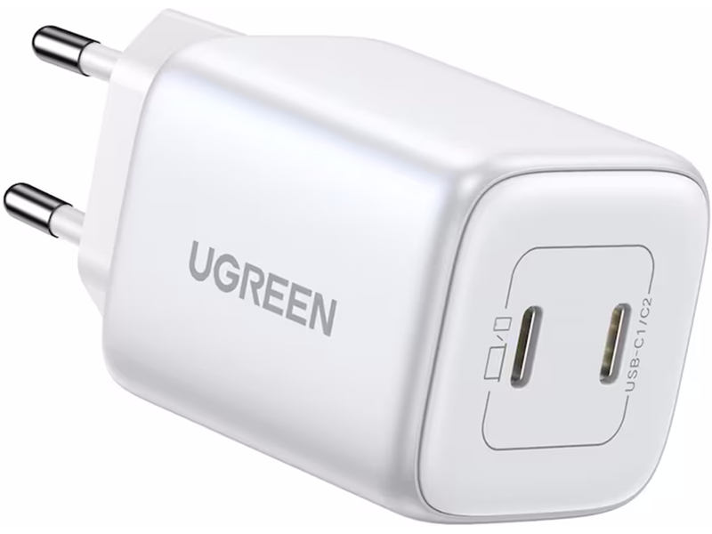 UGREEN Nexode GaN 45W Dual USB-C PD Charger - White