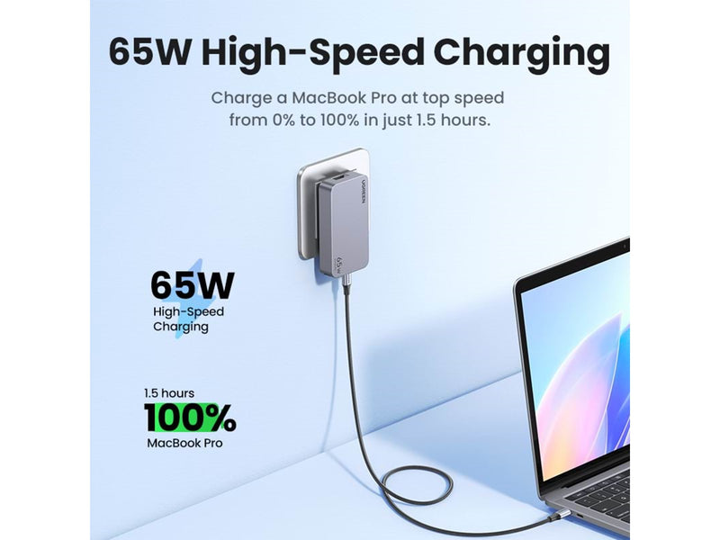 UGREEN Nexode Pro 65W 3-Port GaN Ultra-Slim Fast Travel Charger