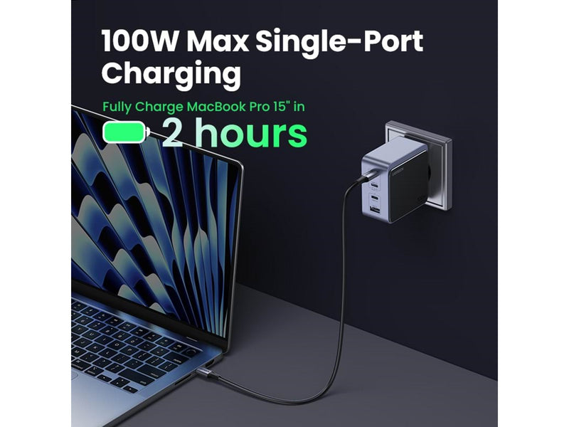 UGREEN Nexode S 100W 4-Port GaN PD Fast Charger (USB-A + 3x USB-C)