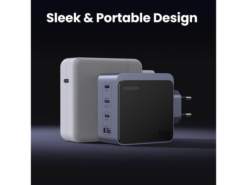 UGREEN Nexode S 100W 4-Port GaN PD Fast Charger (USB-A + 3x USB-C)