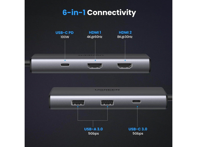 UGREEN Revodok 206 6-in-1 USB-C Hub